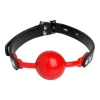 Master Series Bâillon-boule Pleine Noir/rouge -Vestiaire Fetish Soldes baillon boule pleine noirrouge