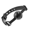 Fetish Bâillon-boule Respirant En Cuir Vegan 2 Fetish Bâillon-boule Respirant En Cuir Vegan -Vestiaire Fetish Soldes baillon boule respirant en cuir vegan
