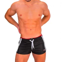 Barcode Berlin Short Byron Bandes Blanches -Vestiaire Fetish Soldes barcode berlin short byron bandes blanches 1