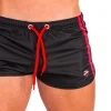 Barcode Berlin Short Byron Bandes Rouges -Vestiaire Fetish Soldes barcode berlin short byron bandes rouges