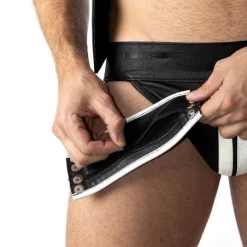 RoB Accessoires Bracelet Porte-billets Bords Blancs Cuir -Vestiaire Fetish Soldes bracelet porte billets bords blancs cuir 2