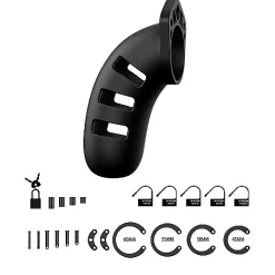 Cage De Chasteté Souple "21" (noire) - Mancage -Vestiaire Fetish Soldes cage de chastete souple 21 noire mancage 2