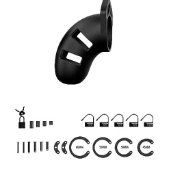 Cage De Chasteté Souple Et étroite "20" (noire) - Mancage -Vestiaire Fetish Soldes cage de chastete souple et etroite 20 noire mancage 2