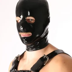 Cagoule Latex, Zippé -Vestiaire Fetish Soldes cagoule latex zippe 4