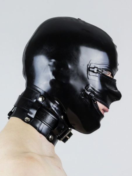 Cagoule Totale En Latex Avec Zip Et Cadenas - Latex 101 4 Cagoule Totale En Latex Avec Zip Et Cadenas - Latex 101 – Image 2