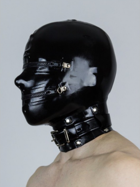 Cagoule Totale En Latex Avec Zip Et Cadenas - Latex 101 5 Cagoule Totale En Latex Avec Zip Et Cadenas - Latex 101 – Image 3