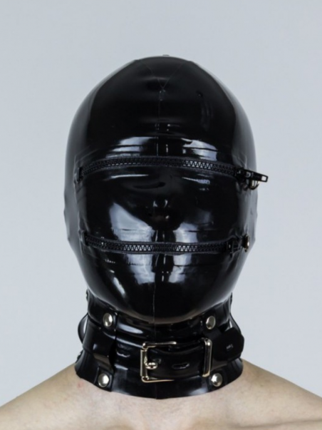 Cagoule Totale En Latex Avec Zip Et Cadenas - Latex 101 6 Cagoule Totale En Latex Avec Zip Et Cadenas - Latex 101 – Image 4