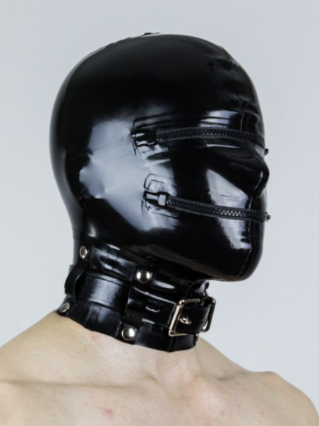 Cagoule Totale En Latex Avec Zip Et Cadenas - Latex 101 7 Cagoule Totale En Latex Avec Zip Et Cadenas - Latex 101 – Image 5