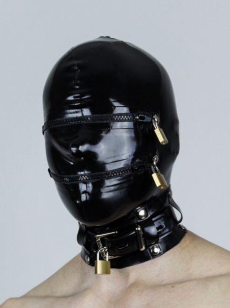 Cagoule Totale En Latex Avec Zip Et Cadenas - Latex 101 3 Cagoule Totale En Latex Avec Zip Et Cadenas - Latex 101