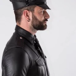 Rob Casquette Militaire Cuir -Vestiaire Fetish Soldes casquette militaire cuir 2