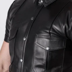 Bruthal Gear Chemise Cuir Slim Fit Premium -Vestiaire Fetish Soldes chemise cuir slim fit premium 2