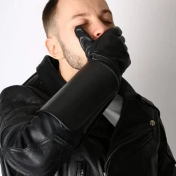 Gantelets En Cuir Renforcé -Vestiaire Fetish Soldes gantelets en cuir renforce 3