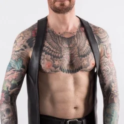 Rob Gilet Barman Cuir -Vestiaire Fetish Soldes gilet barman cuir 2