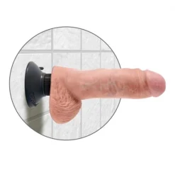 Pipedream Gode Ventouse Vibrant King Cock 8' - 17,8 X 4,8 Cm -Vestiaire Fetish Soldes gode ventouse vibrant 8