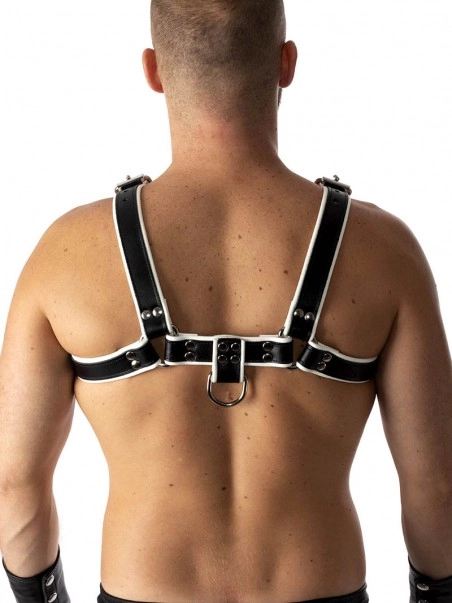 RoB Accessoires Harnais En Cuir Souple Pitbull Bords Blancs 5 RoB Accessoires Harnais En Cuir Souple Pitbull Bords Blancs – Image 4