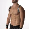 RoB Accessoires Harnais Epaules Bords Blancs En Cuir Souple 1 RoB Accessoires Harnais Epaules Bords Blancs En Cuir Souple -Vestiaire Fetish Soldes harnais epaules bords blancs en cuir souple