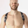 RoB Accessoires Harnais Epaules Bords Bleus En Cuir Souple -Vestiaire Fetish Soldes harnais epaules bords bleus en cuir souple