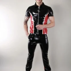 Jeans Bicolore Contrast - Latex 101 -Vestiaire Fetish Soldes jeans bicolore contrast latex 101 2