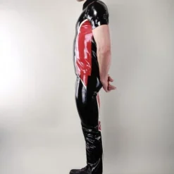 Jeans Bicolore Contrast - Latex 101 -Vestiaire Fetish Soldes jeans bicolore contrast latex 101 4