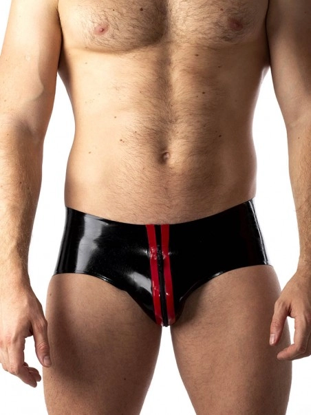 RoB Latex Et Néoprène Jockbrief Zip Rouge/noir Latex 3 RoB Latex Et Néoprène Jockbrief Zip Rouge/noir Latex