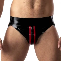 RoB Latex Et Néoprène Jockstrap Zip Rouge/noir Latex