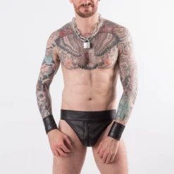 Rob Jockstrap Zippé Cuir -Vestiaire Fetish Soldes jockstrap zippe cuir 1