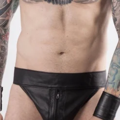Rob Jockstrap Zippé Cuir -Vestiaire Fetish Soldes jockstrap zippe cuir 2