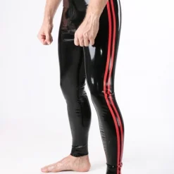 RoB Latex Et Néoprène Legging Fullzip Bandes Rouges -Vestiaire Fetish Soldes legging fullzip bandes rouges 2