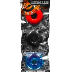 Oxballs Lot 3 Cockrings élastiques Multicouleur Ringer -Vestiaire Fetish Soldes lot 3 cockrings multicouleur ringer 2