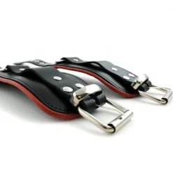 RoB Accessoires Menottes Cuir Chevilles Bords Rouges -Vestiaire Fetish Soldes menottes chevilles bords rouges cuir 4