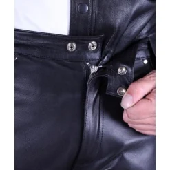 Mr. Riegillio Pantalon Droit En Cuir Fin -Vestiaire Fetish Soldes pantalon droit en cuir fin 5