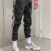 Mr. Riegillio Pantalon Sportswear PVC à Bandes Blanches - Mr Riegillio -Vestiaire Fetish Soldes pantalon sportswear pvc a bandes blanches mr riegillio