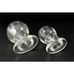 Perfect Fit Plug Creux En Silicone Translucide 3 Tailles -Vestiaire Fetish Soldes plug creux en silicone translucide 2