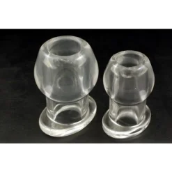 Perfect Fit Plug Creux En Silicone Translucide 3 Tailles -Vestiaire Fetish Soldes plug creux en silicone translucide 3