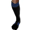 RoB Accessoires Chaussettes Sneaker Noires Bandes Bleues 2 RoB Accessoires Chaussettes Sneaker Noires Bandes Bleues -Vestiaire Fetish Soldes rob accessoires chaussettes sneaker noires bandes bleues