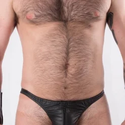 Rob String Zippé Cuir -Vestiaire Fetish Soldes string zippe cuir 2