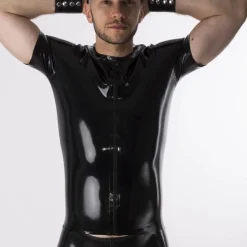 RoB Latex Et Néoprène T-Shirt Zip Latex -Vestiaire Fetish Soldes t shirt zip latex 2